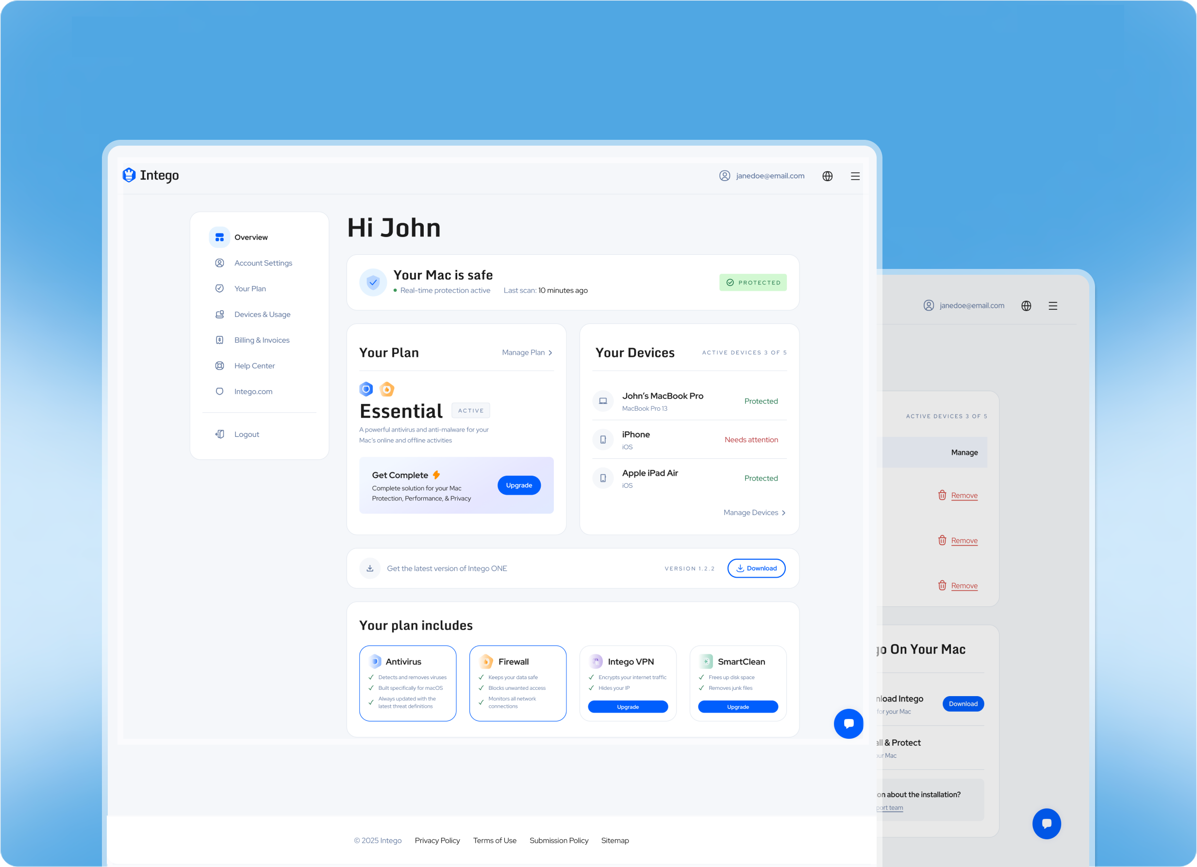 Intego web account